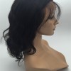 12inch natural color body wave Chinese remy human hair lace front wig