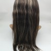 20inch highlights color silk straight Chinese virgin human hair natural lace front  wig