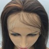 20inch highlights color silk straight Chinese virgin human hair natural lace front  wig