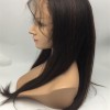 20inch highlights color silk straight Chinese virgin human hair natural lace front  wig