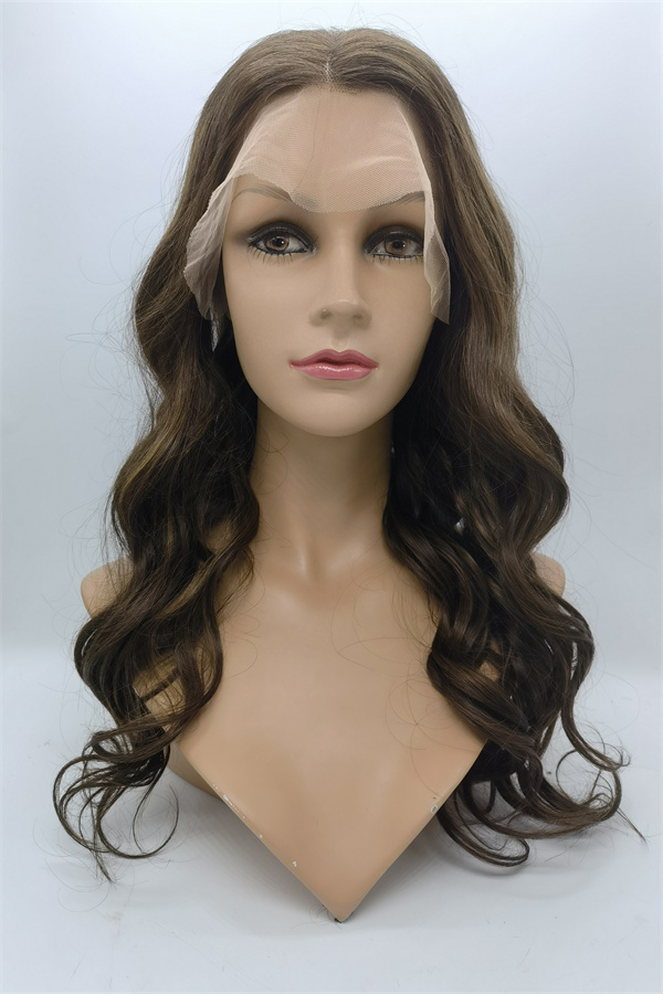 20inch ombre and piano color balayage color loose wavy super high quality Chinese virgin human hair natural lace front celebrity wig from shinewig