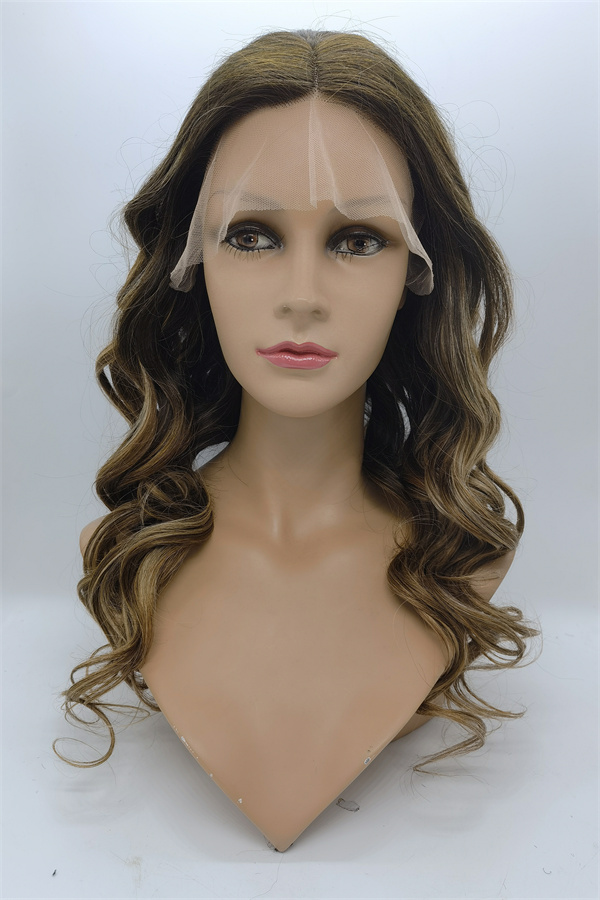 20inch ombre and piano color balayage color loose wavy super high quality Chinese virgin human hair natural lace front celebrity wig from shinewig