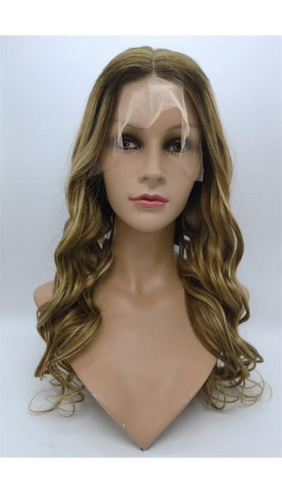 20inch ombre and piano color balayage color loose wavy super high quality Chinese virgin human hair natural lace front celebrity wig from shinewig
