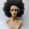 18inch natural color KINKY AFRO remy human hair natural lace front  wig from shinewig