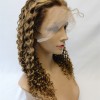 18inch natural color curly remy human hair natural lace front  wig from shinewig