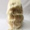 18inch blonde color 60 body wave remy human hair natural lace front  wig from shinewig