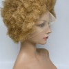 8inch GOLDEN BLONDE 27 kinky afro Chinese remy human hair lace front wig