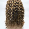 10 inch piano color 4with27  curly remy human hair lace frontal wig