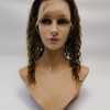 10 inch piano color 4with27  curly remy human hair lace frontal wig