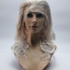 18inch white color body wave remy human hair natural lace front  wig from shinewig