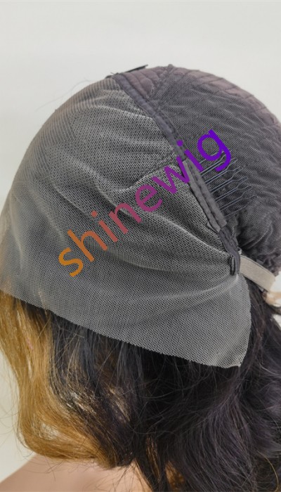 20inch OMBRE color WAVY remy human hair natural lace frontal  wig