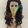 20inch Natural color body WAVY remy human hair natural lace frontal  wig from shinewig