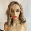 14inch BAYALAGE COLOR  natural hairline with small knots super high quality Chinese virgin human hair lace front celebrity wig