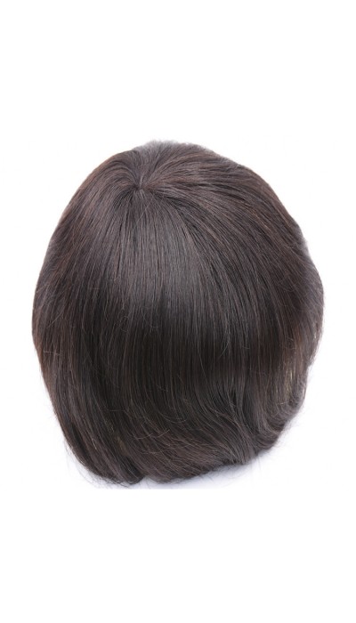 Virgin human hair natural straight toupee