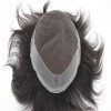 Virgin human hair natural straight toupee