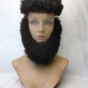 Natural color kinky afro full lace beards from shinewig