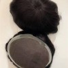 Natural straight lace with PU thin skin base toupee