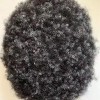 Kinky Afro 1B with white full lace Toupee