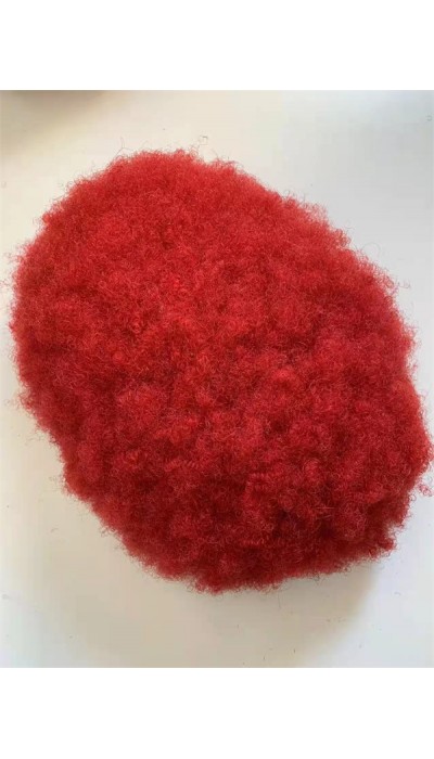 Kinky Afro red color full lace Toupee