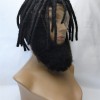 Natural color kinky afro full lace dreadlocks braids toupee from shinewig