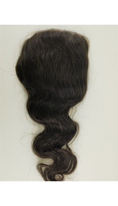 16inch Chinese remy human hair body wave lace with pu hair topper