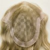 16inch Chinese Virgin human hair blonde balayage color lace and pu base hair topper from shinewig