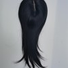 14inch natural color straight  Chinese Remy human hair body wavy silk skin with lace hair topper from shinewig