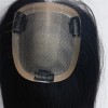 14inch natural color straight  Chinese Remy human hair body wavy silk skin with lace hair topper from shinewig