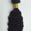 24inch deep curly natural color Indian virgin human hair weft