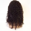 18inch natural color curly Indian vigin hair full lace wig