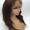 16inch BROWN COLOR body wave Chinese vigin hair natural full lace wig