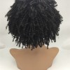 8 inch natural color 1B afro curl Indian vigin hair full lace wig