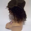 10 inch natural color 1B curly Indian vigin remy human hair full lace wig