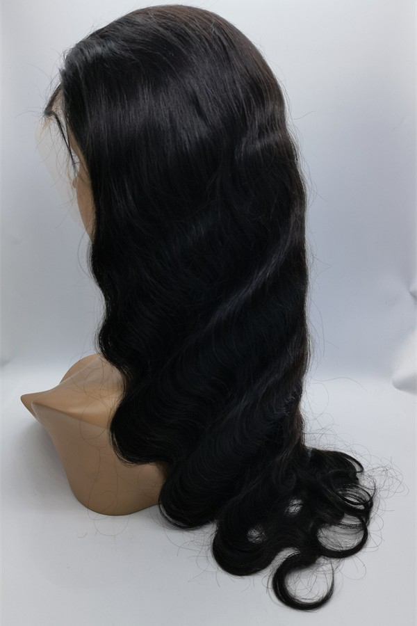 22inch natural color body wave Chinese remy hair full lace wig shinewig