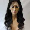 18inch natural color body wave Remy human hair full lace wig