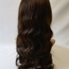 18inch dark brown color body wave Remy human hair full lace wig