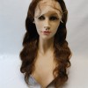 18inch medium brown color body wave Remy human hair full lace wig from shinewig