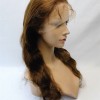 18inch medium brown color body wave Remy human hair full lace wig from shinewig