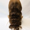 18inch medium brown color body wave Remy human hair full lace wig from shinewig