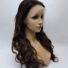 22inch piano balayage brown color body wave Chinese remy hair full lace wig shinewig