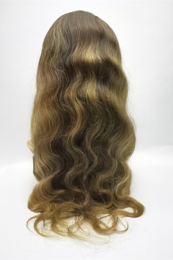 22inch piano balayage OMBRE color body wave Chinese remy hair full lace wig shinewig