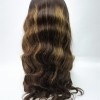 22inch piano balayage OMBRE HIGHLIGHTS color body wave Chinese remy hair full lace wig shinewig