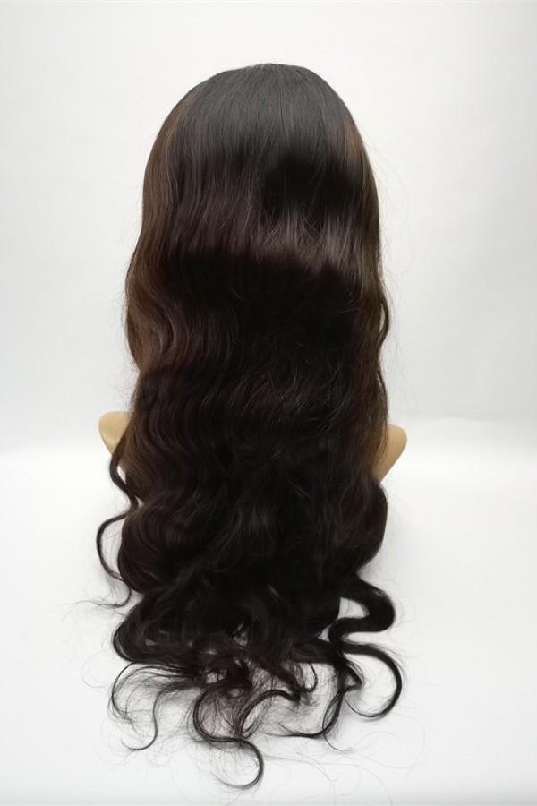 22inch  OMBRE brown color body wave Chinese remy hair full lace wig shinewig