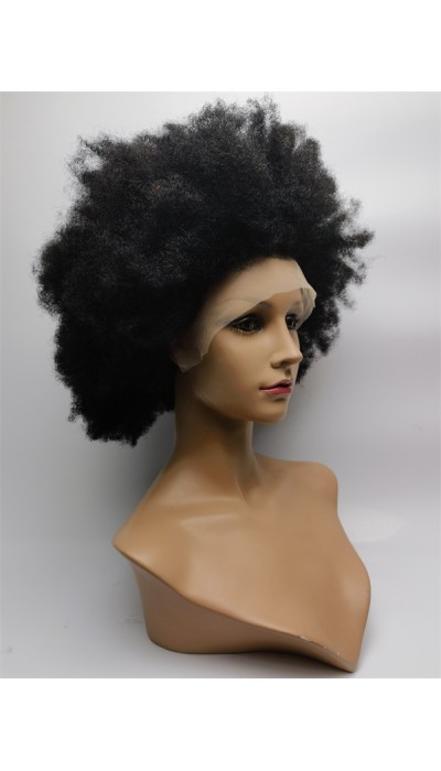 14inch natural color kinky afro lace front wig from shinewig