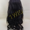 20inch Natural color body WAVY remy human hair natural lace frontal  wig from 1wig