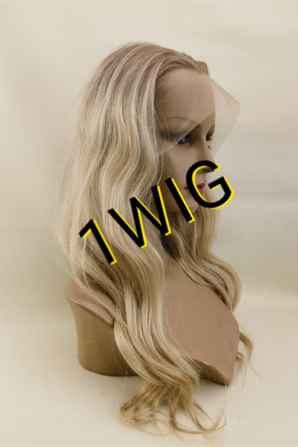20inch BALAYAGE blonde COLOR high quality celebrity luxury full lace wig from 1wig