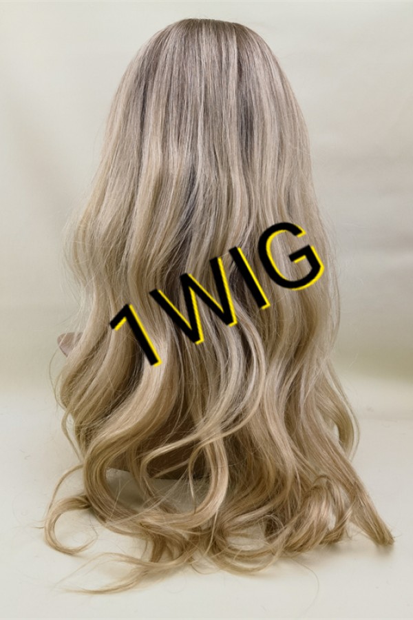 20inch BALAYAGE blonde COLOR high quality celebrity luxury full lace wig from 1wig