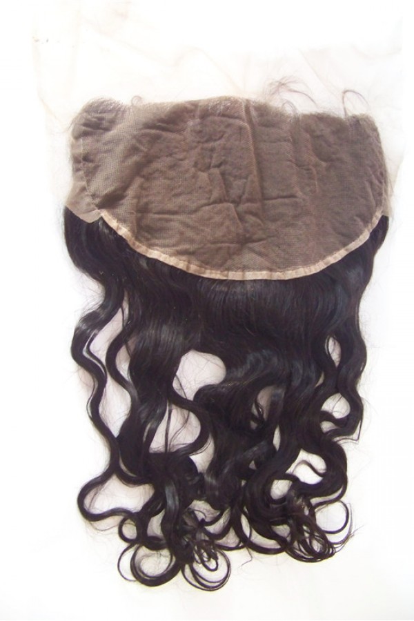 16inch wavy natural color HD swiss lace frontal