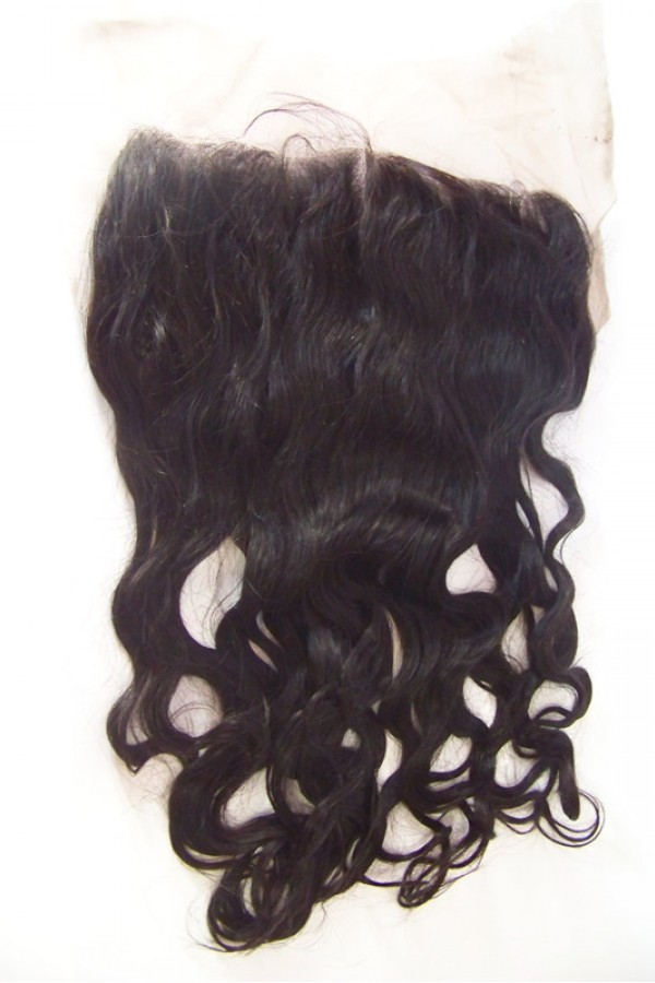 16inch wavy natural color HD swiss lace frontal