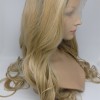 High temperature dark roots  beautiful wavy synthetic lace front wig shinewig